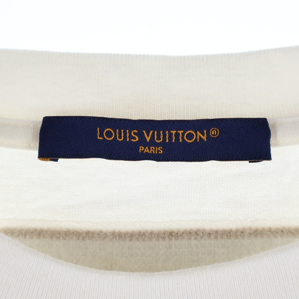LOUIS VUITTON(ルイヴィトン) 23AW エンブロイダードビーズ クルーネック 半袖Tシャツ カットソー ホワイト RM232M NPG HPY35W