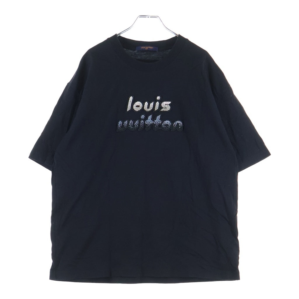 LOUIS VUITTON(ルイヴィトン) 23AW エンブロイダードビーズ クルーネック 半袖Tシャツ カットソー ブラック RM232 NPG HPY86W