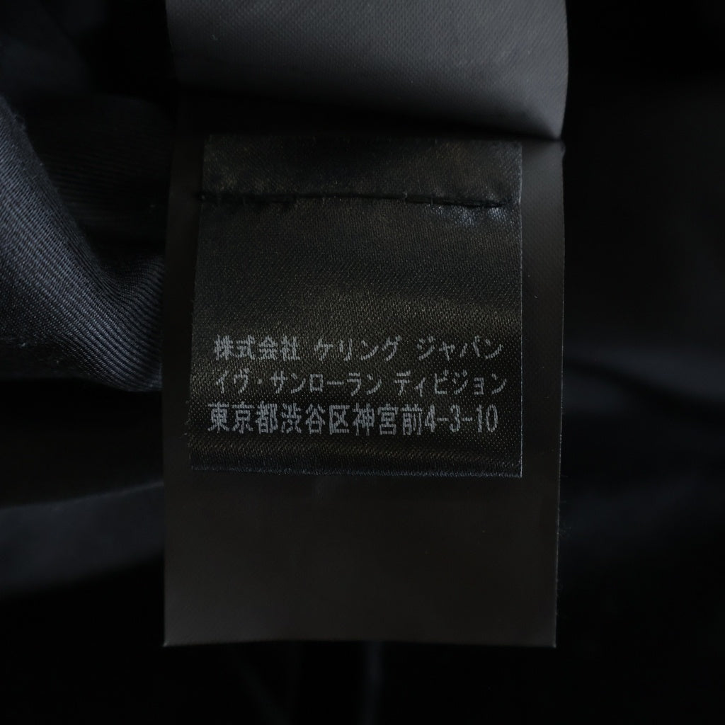 SAINT LAURENT PARIS(サンローランパリ) イタリア製 バックファスナー付き ベロア ワンピース レディース ブラック 438899 Y615W 1000