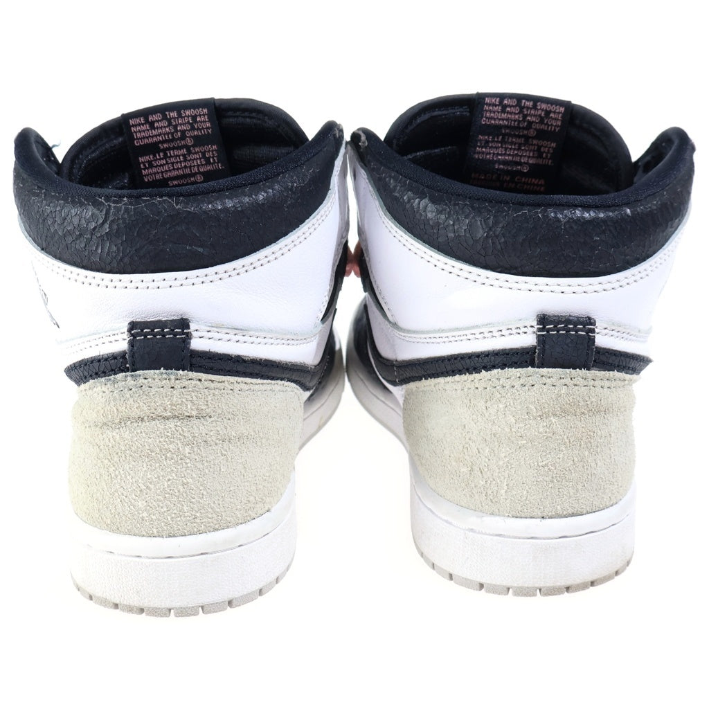 NIKE(ナイキ) AIR JORDAN RETRO HIGH OG Bleached Coral エアジョーダン 1 ブリーチド コーラル ハイカットスニーカー ホワイト/ブラック/グレー US7/25cm 555088-108