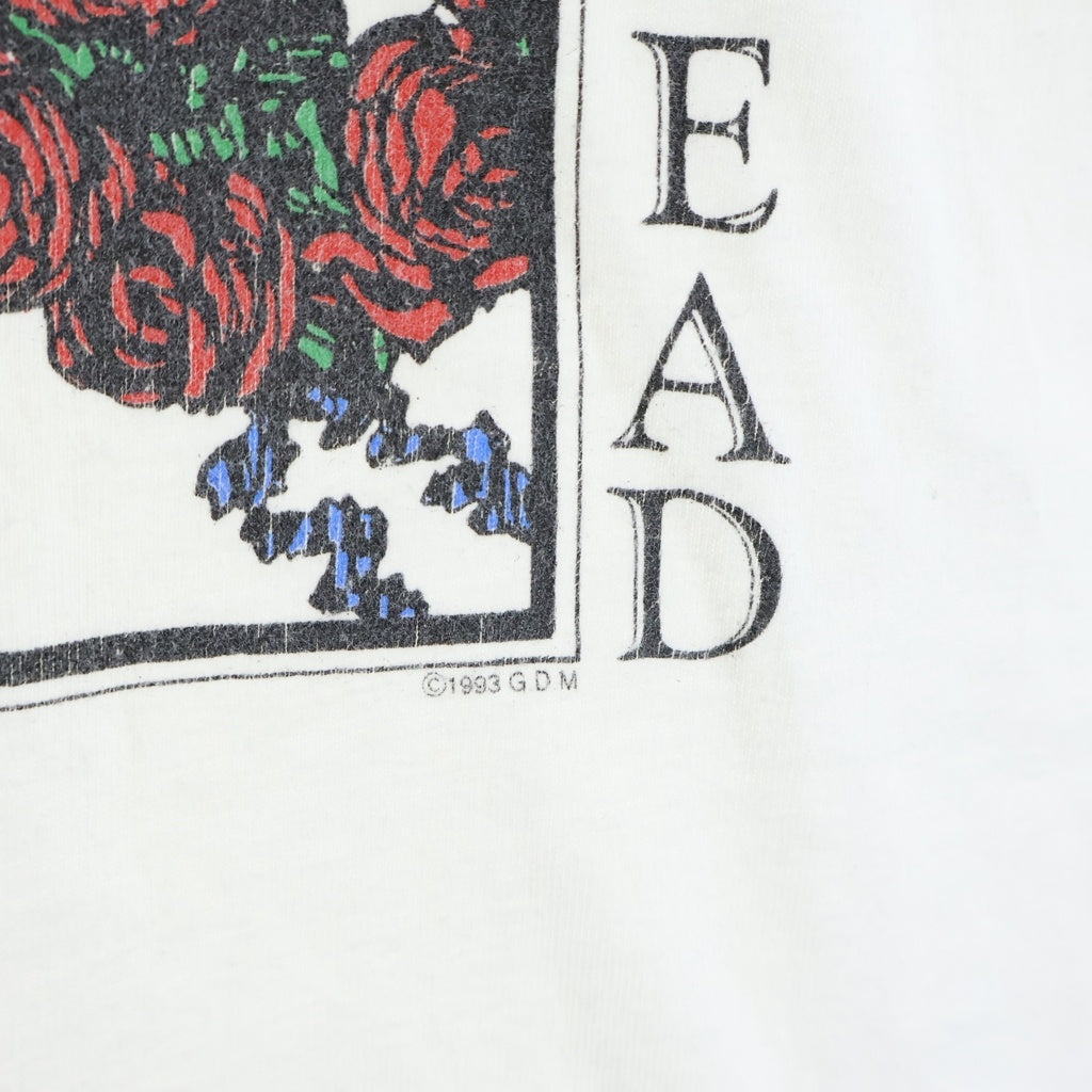 VINTAGE(ヴィンテージ) 90S VINTAGE GREATFUL DEAD HANESタグ グレイトフルデッド ベアー ローズ クルーネック半袖Tシャツ カットソー ホワイト