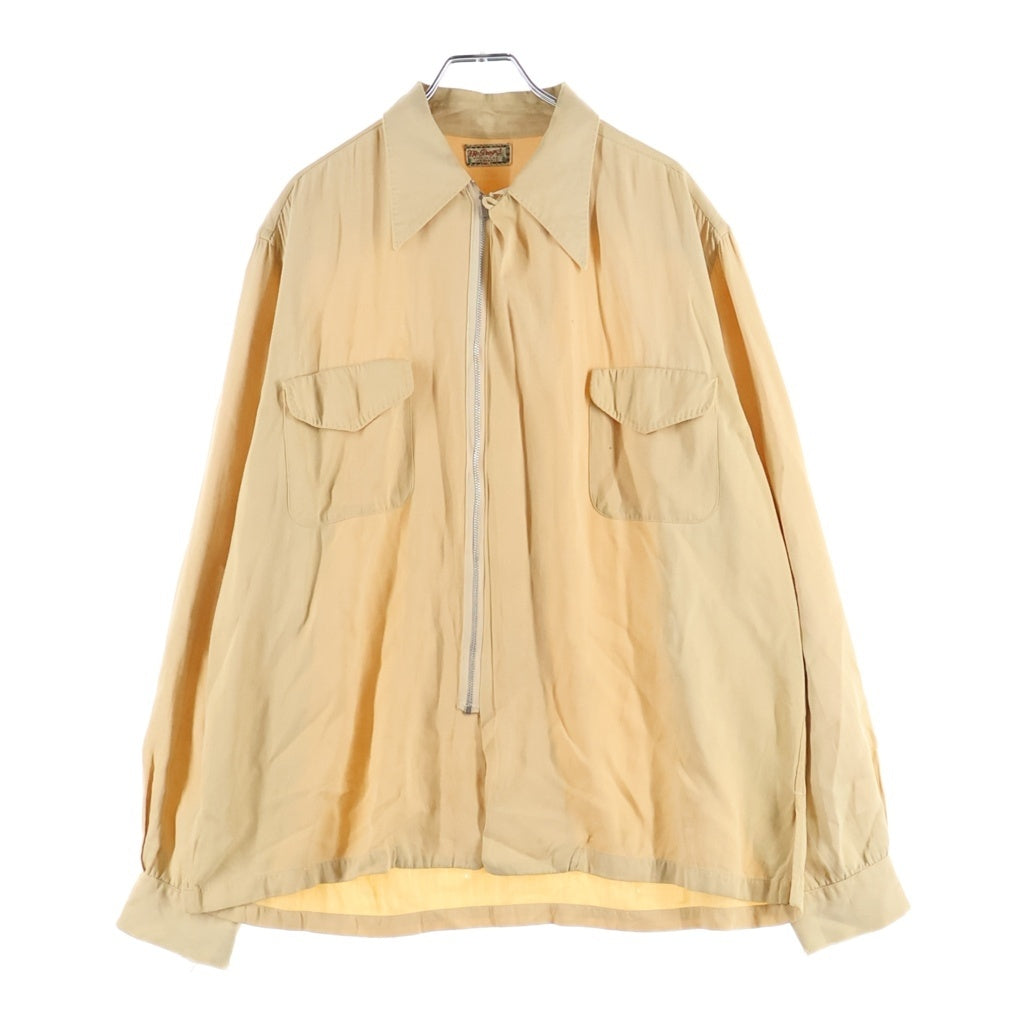 VINTAGE(ヴィンテージ) 50S VINTAGE McGREGOR ヴィンテージ マクレガー レーヨンギャバジン 棒TALON ジップアップシャツジャケット ベージュ