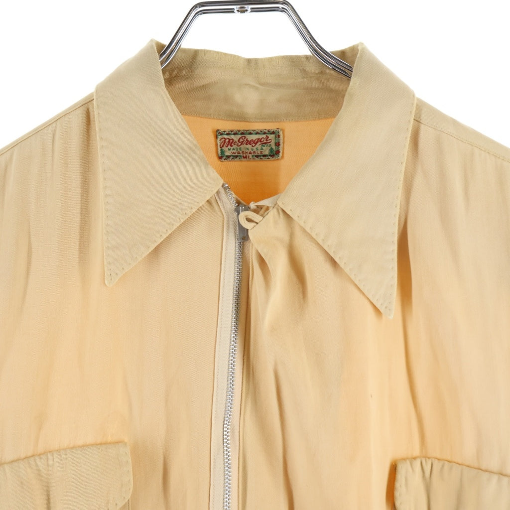 VINTAGE(ヴィンテージ) 50S VINTAGE McGREGOR ヴィンテージ マクレガー レーヨンギャバジン 棒TALON ジップアップシャツジャケット ベージュ