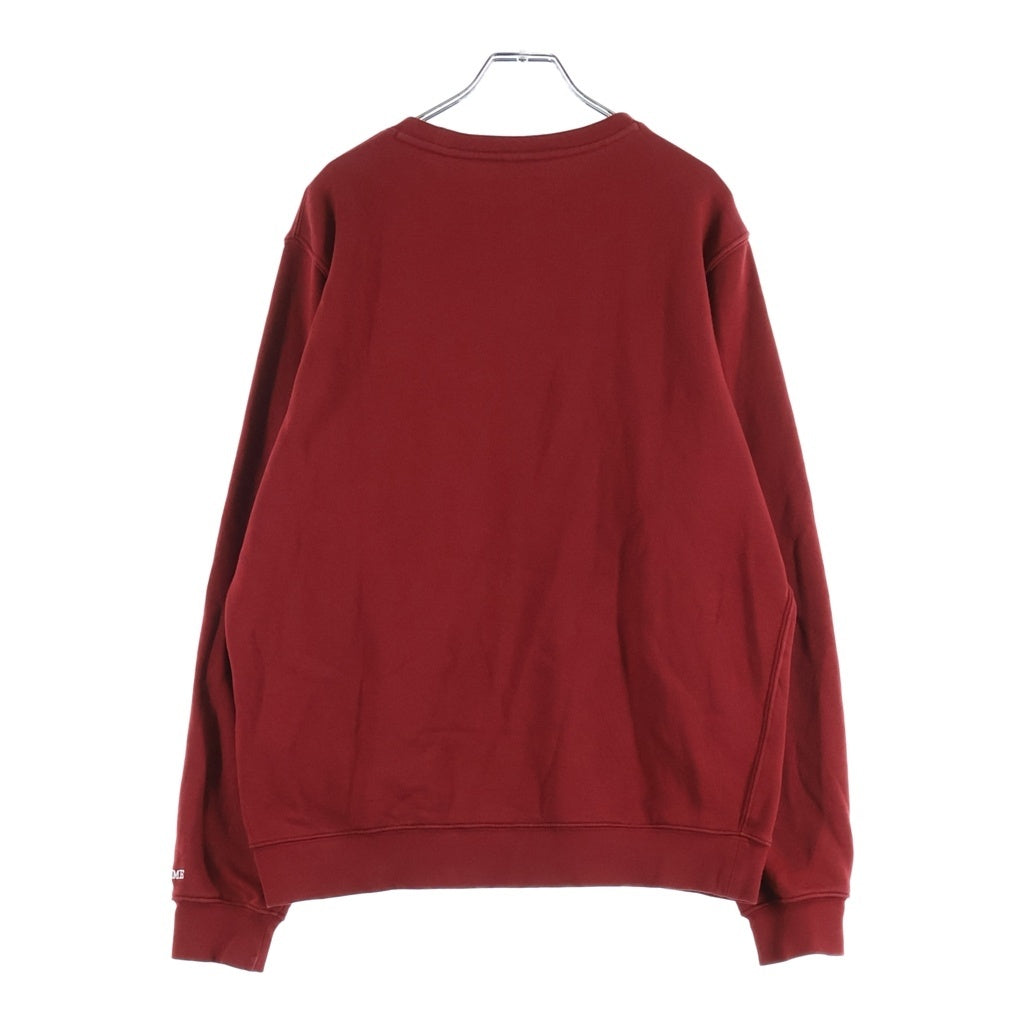 SUPREME(シュプリーム) 18AW ×NIKE Crewneck ナイキ 胸ロゴワッペン クルーネックスウェットトレーナー レッド BQ3767-677