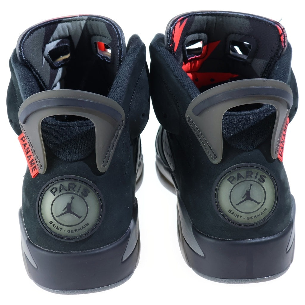 NIKE(ナイキ) ×PARIS SAINT GERMAIN AIR JORDAN 6 RETRO INFRARED パリサンジェルマン エアジョーダン6 ハイカットスニーカー ブラック/グレー US7/25cm CK1229-001