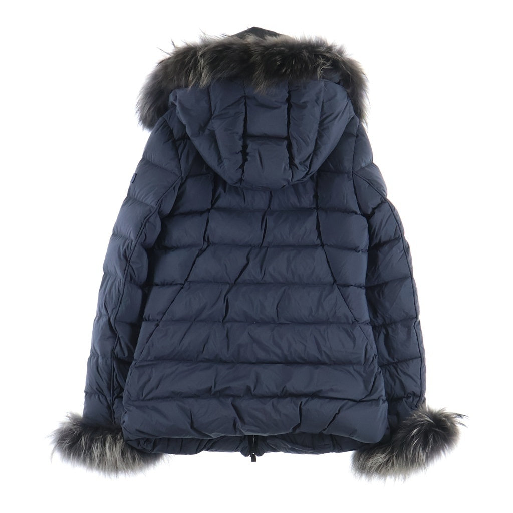 TATRAS(タトラス) ×NOLLEY'S RITA ノーリーズ リタ ファーフーデッド ジップアップ ダウンジャケット レディース ネイビー LTA9NO4298