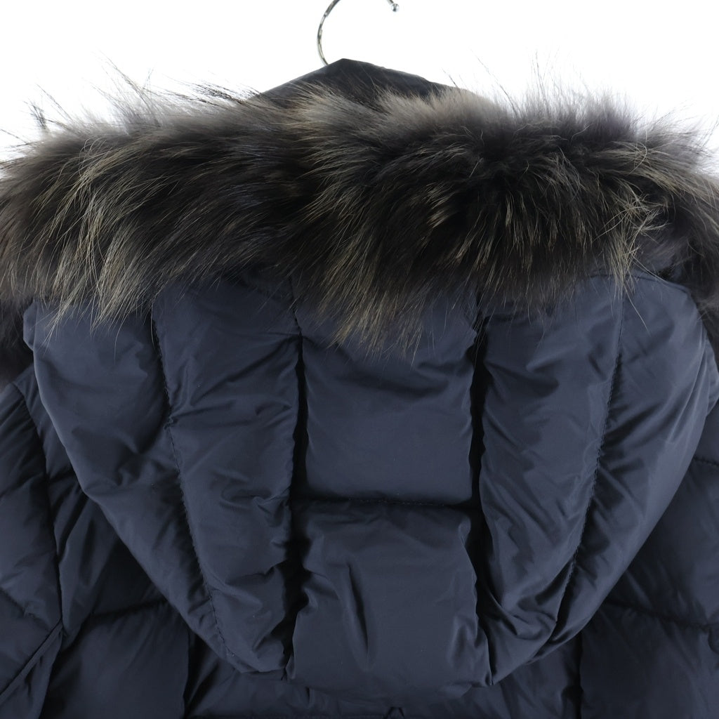 TATRAS(タトラス) ×NOLLEY'S RITA ノーリーズ リタ ファーフーデッド ジップアップ ダウンジャケット レディース ネイビー LTA9NO4298