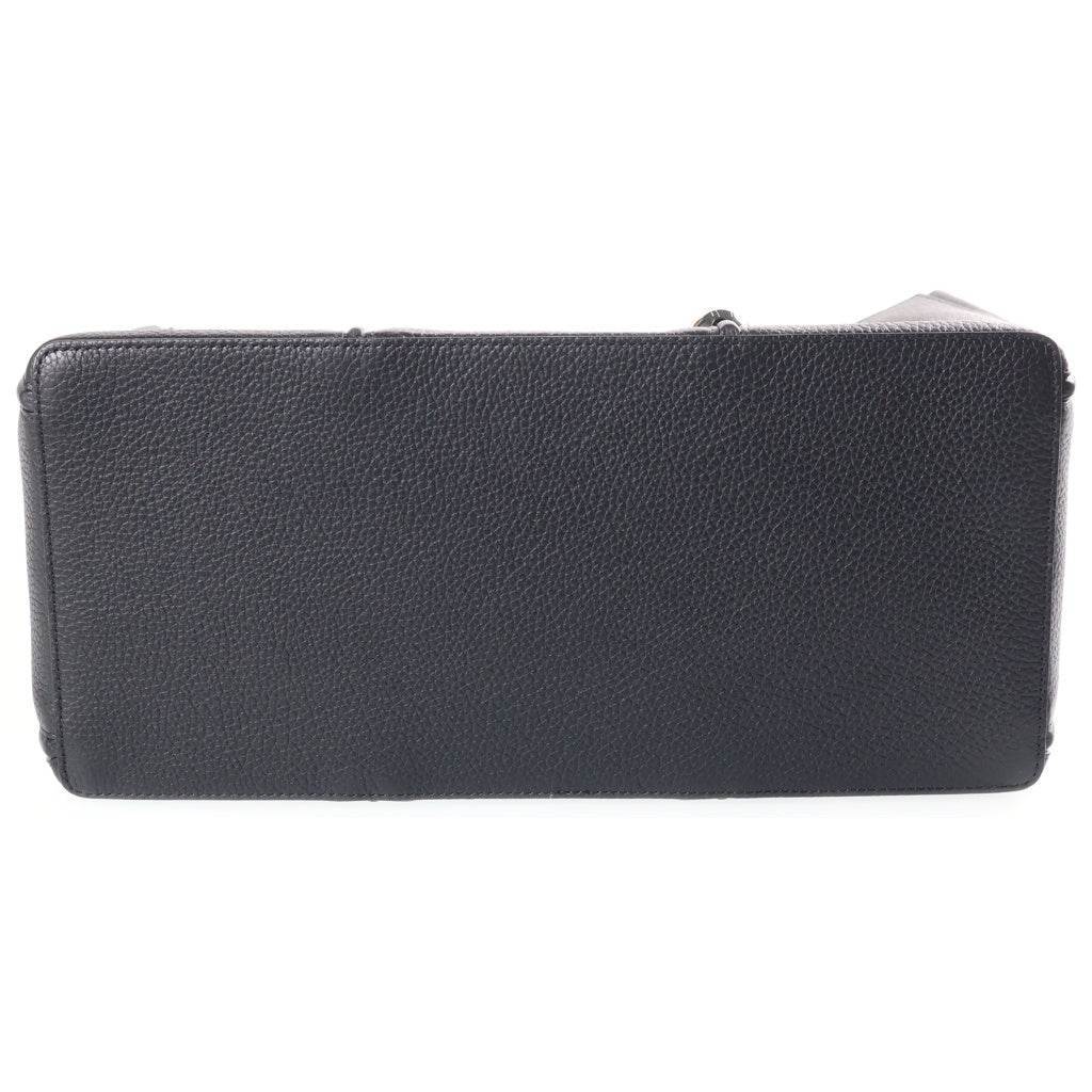 JACQUEMUS(ジャックムス) LE CABAS MARINO ル カバ マリノ メタルボールロゴ 2WAY レザーショルダートートバッグ ブラック 255BA426-3216 レディース