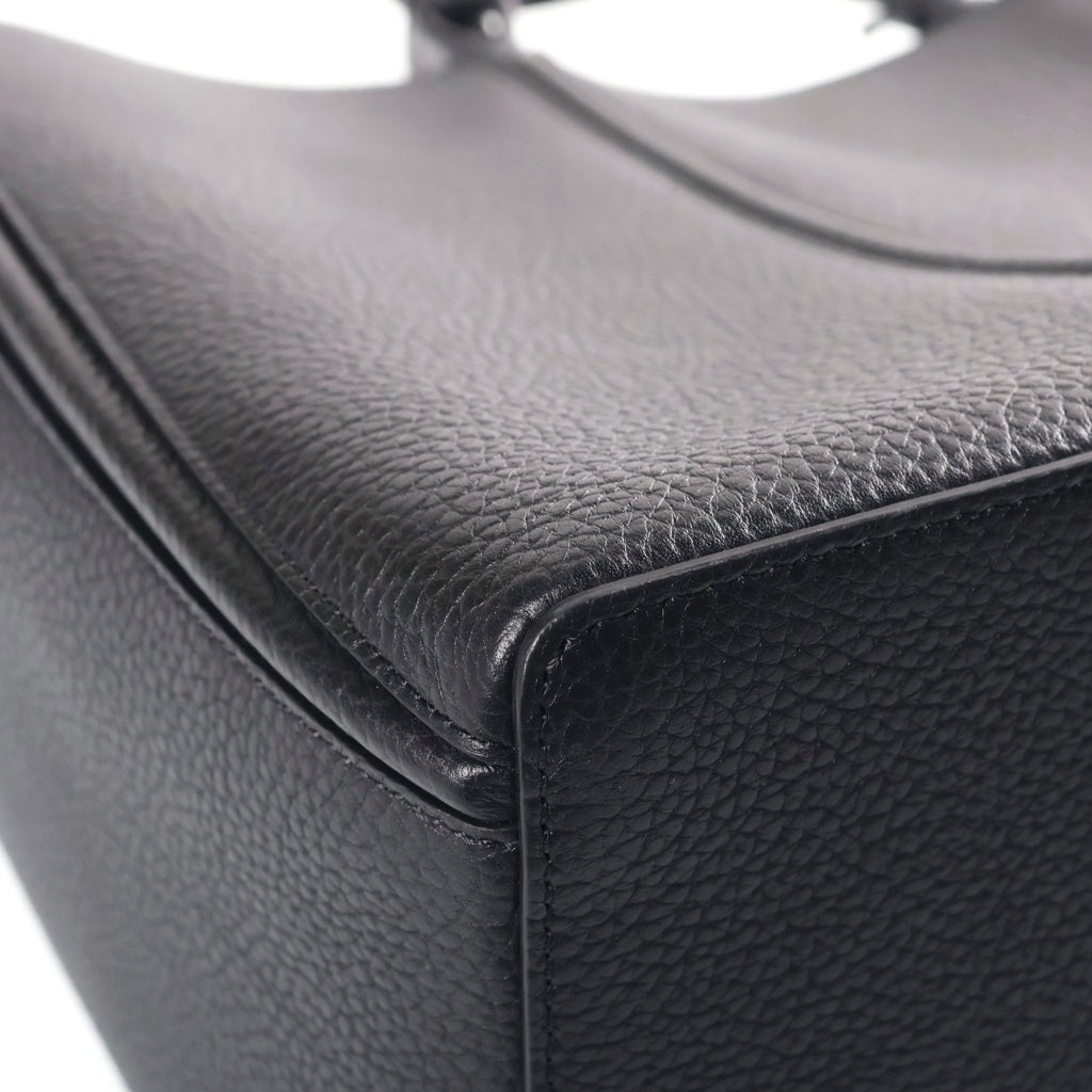 JACQUEMUS(ジャックムス) LE CABAS MARINO ル カバ マリノ メタルボールロゴ 2WAY レザーショルダートートバッグ ブラック 255BA426-3216 レディース