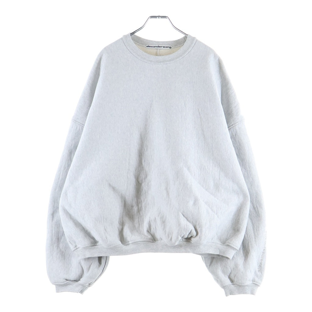 ALEXANDER WANG(アレキサンダーワン) 25SS CLASSIC OVERSIZED CREWNECK SWEATSHIRT クラシック オーバーサイズ クルーネック スウェットトレーナー グレー 6CC3242044