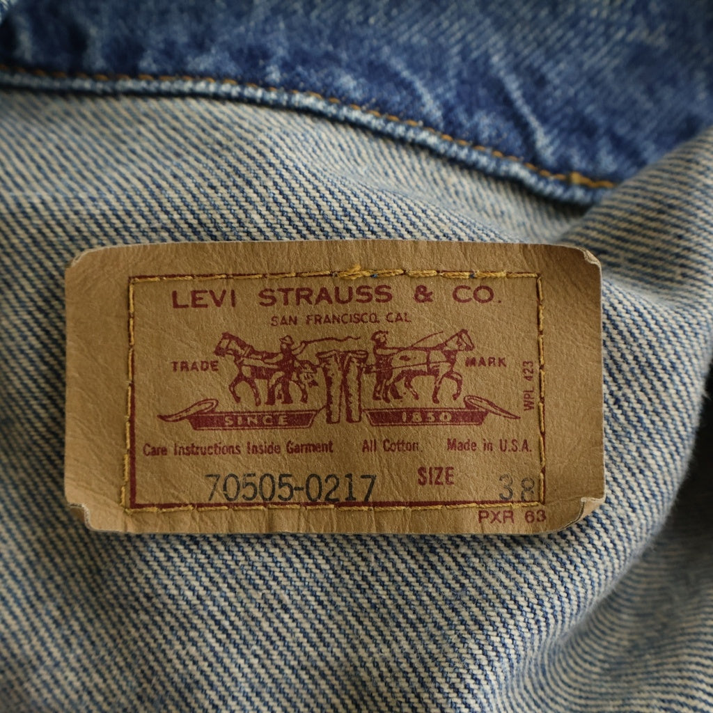 Levi's(リーバイス) 90S VINTAGE ヴィンテージ ボタン裏刻印715 USA製 4TH デニムトラッカージャケット インディゴ 70505-0217