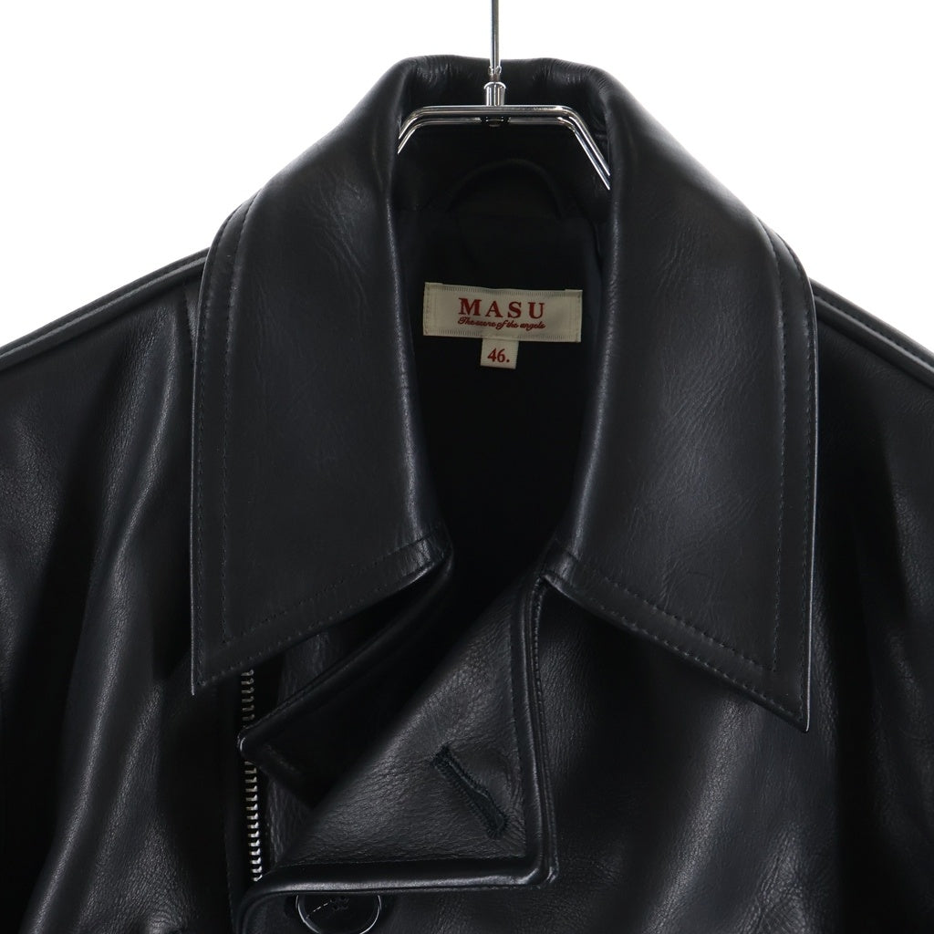 MASU(エムエーエスユー) 25AW CLASSIC MOTORCYCLE LEATHER JACKET クラシックモーターサイクル レザージャケット ブラック M25F9BL002