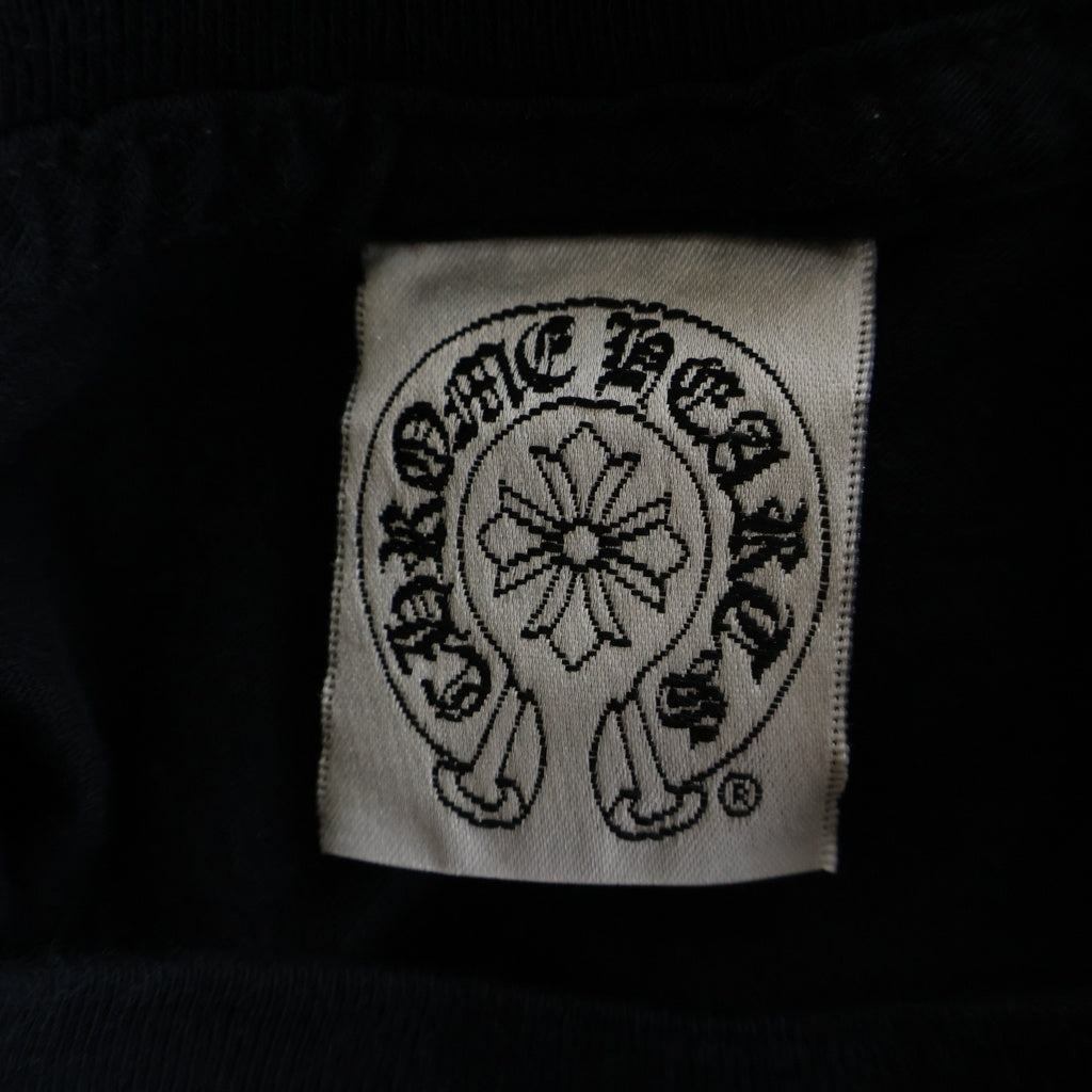 CHROME HEARTS(クロムハーツ) ×A BATHING APE BABY MILO TEE アベイジング エイプ コラボ フロント ホースシューロゴプリント クルーネック半袖Tシャツ カットソー キッズ ブラック レディース