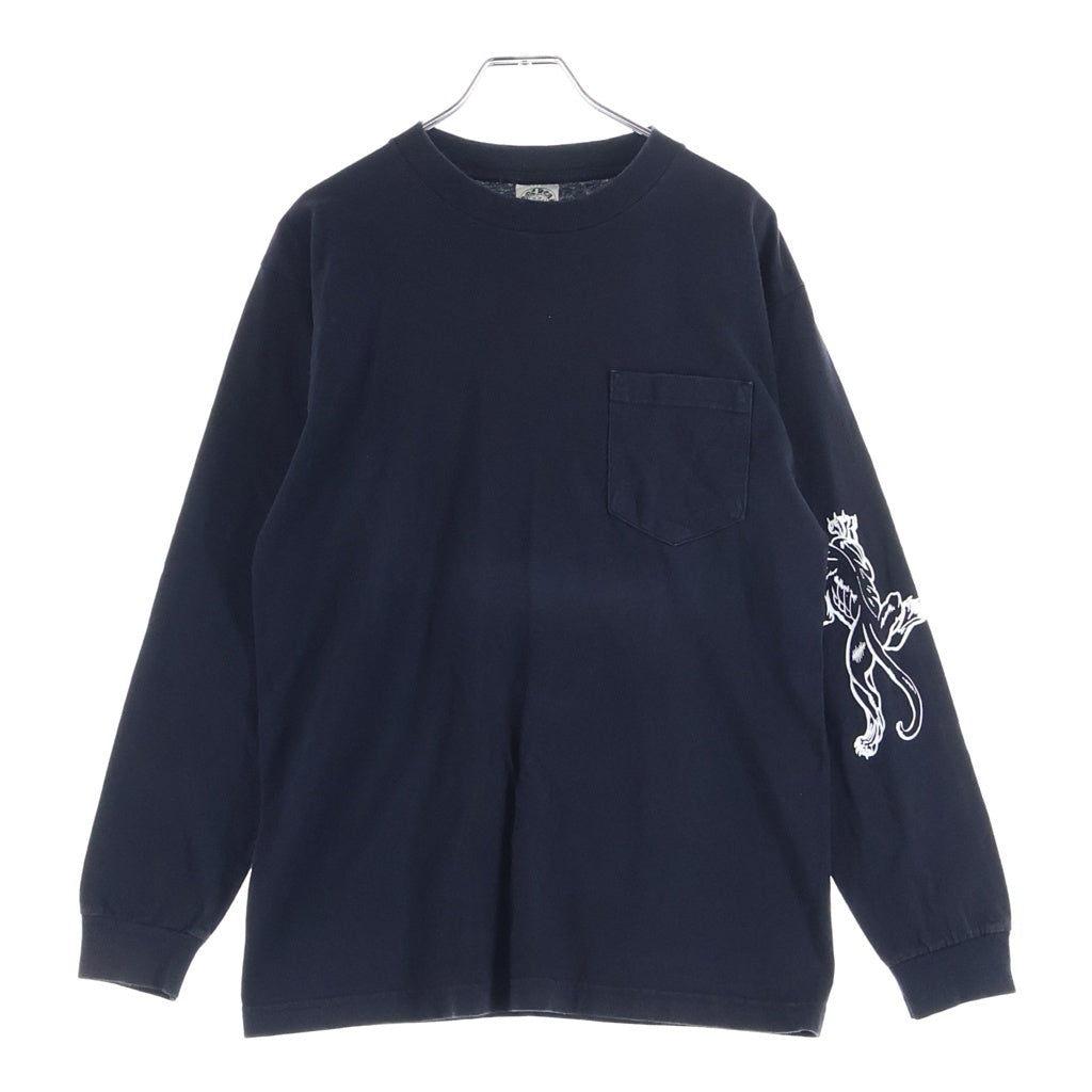 CHROME HEARTS(クロムハーツ) ×氷室京介 L/S TEE アームパンサープリント クルーネック長袖Tシャツ ロングスリーブカットソー ブラック