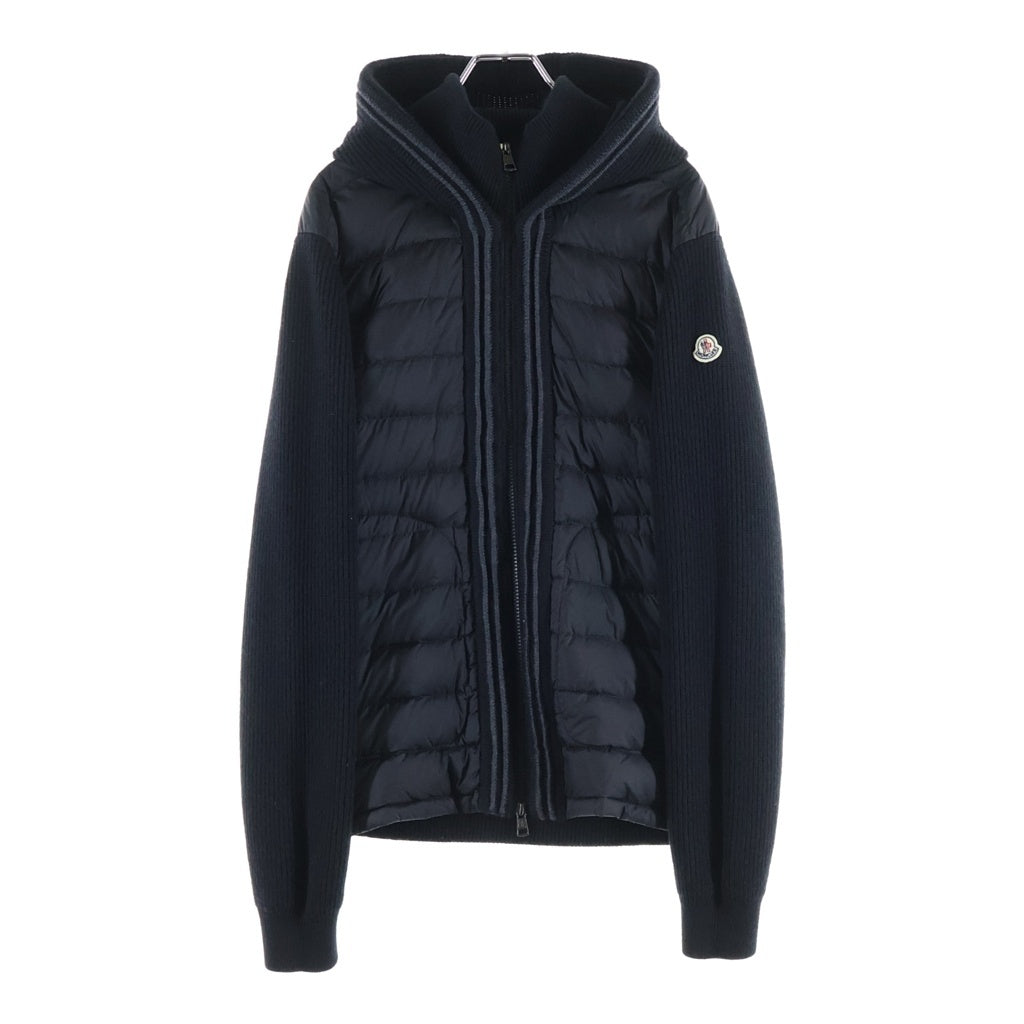 MONCLER(モンクレール) 15AW MAGLIONE マグリオン ニット切替 フーデッドダウンジャケット ブラック A20919413700
