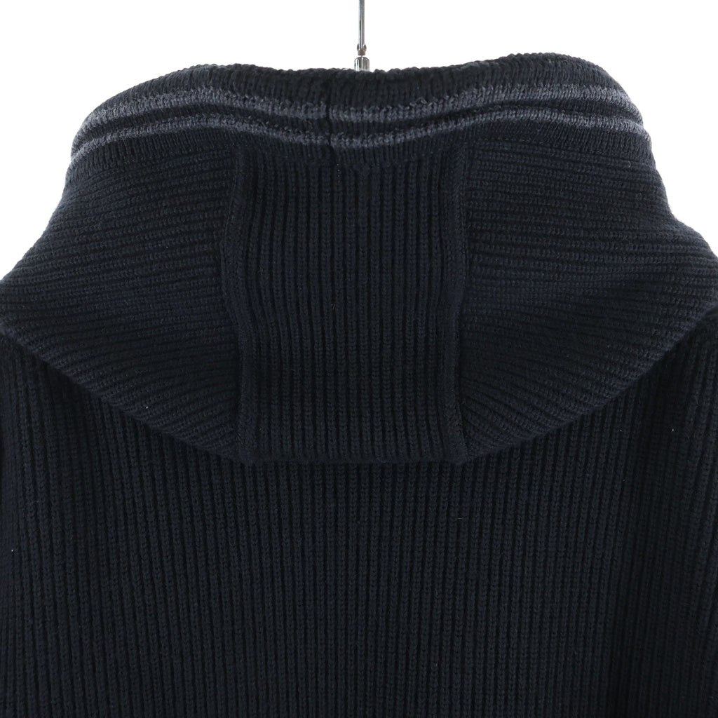 MONCLER(モンクレール) 15AW MAGLIONE マグリオン ニット切替 フーデッドダウンジャケット ブラック A20919413700