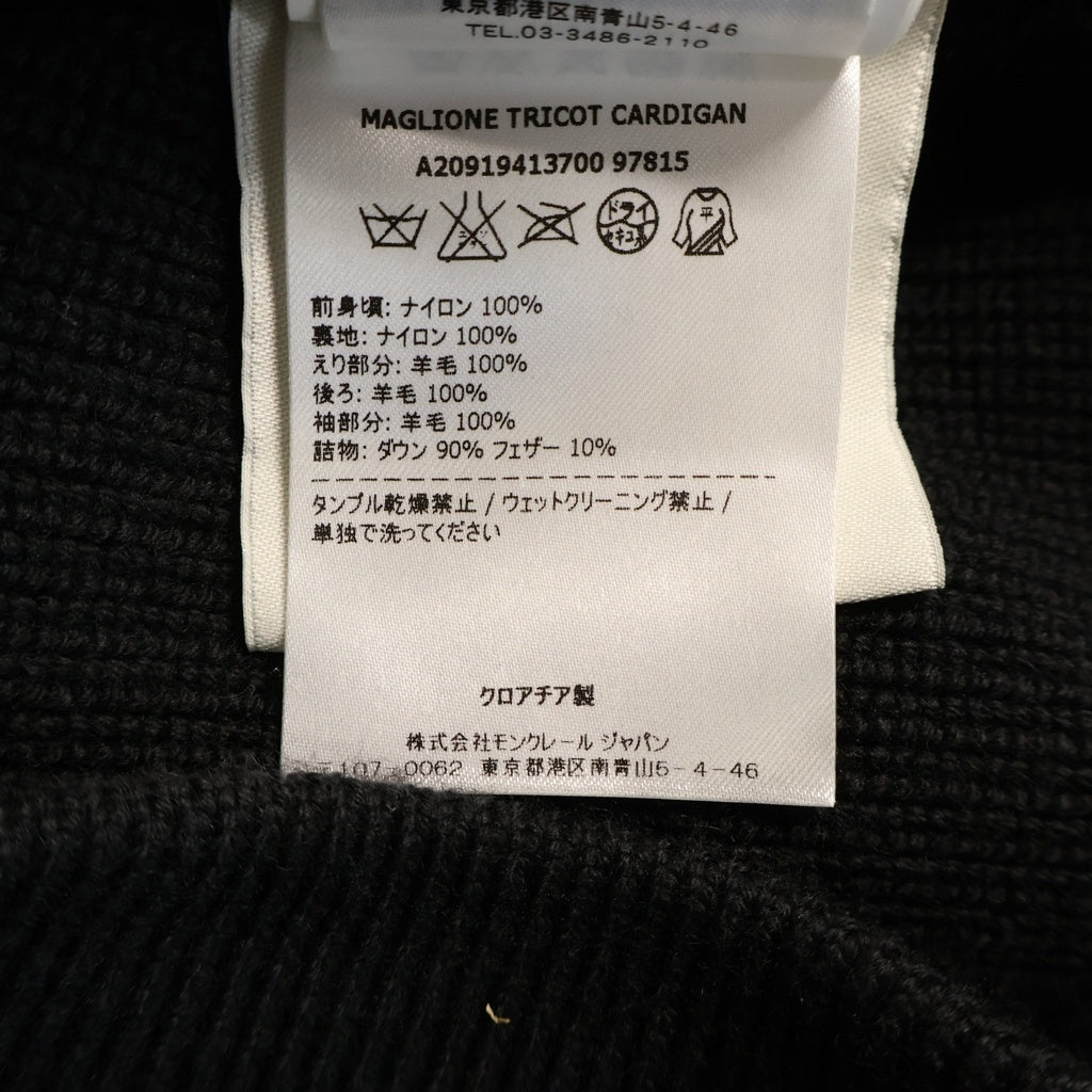 MONCLER(モンクレール) 15AW MAGLIONE マグリオン ニット切替 フーデッドダウンジャケット ブラック A20919413700