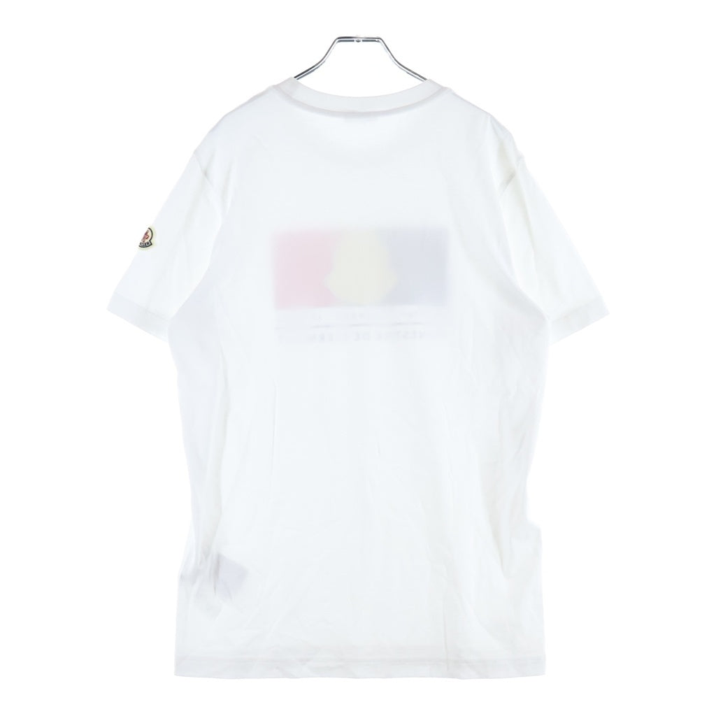 MONCLER(モンクレール) 24SS SS T-SHIRT フロントロゴプリント クルーネック半袖Tシャツ カットソー ホワイト J10918C00019