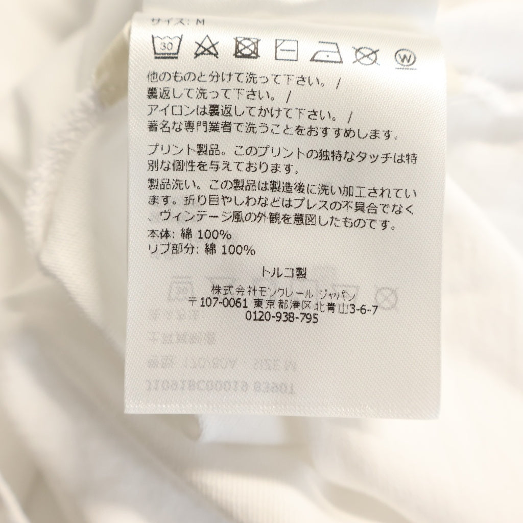 MONCLER(モンクレール) 24SS SS T-SHIRT フロントロゴプリント クルーネック半袖Tシャツ カットソー ホワイト J10918C00019