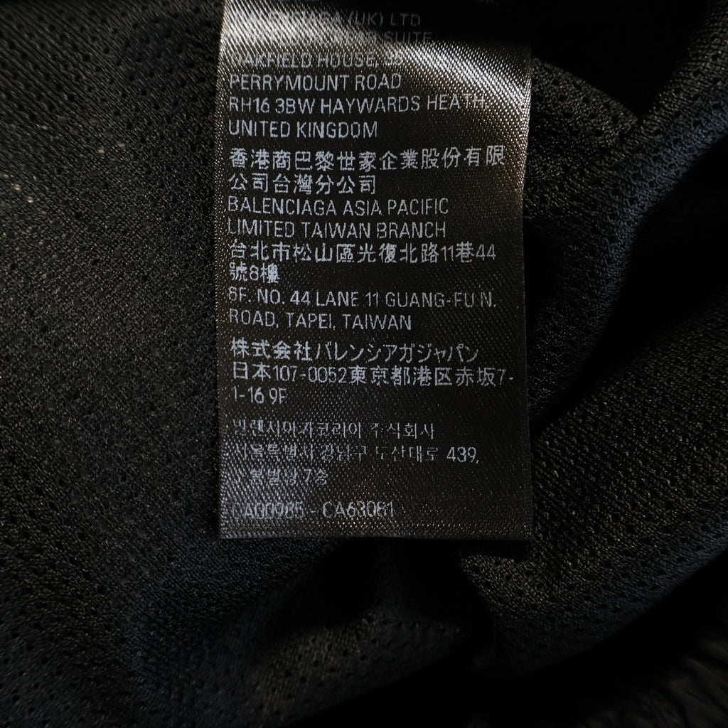 BALENCIAGA(バレンシアガ) 24SS TRACK JACKET オフショルダートラックジャケット ジップアップブルゾン ブラック/レッド 790756 TPQ38