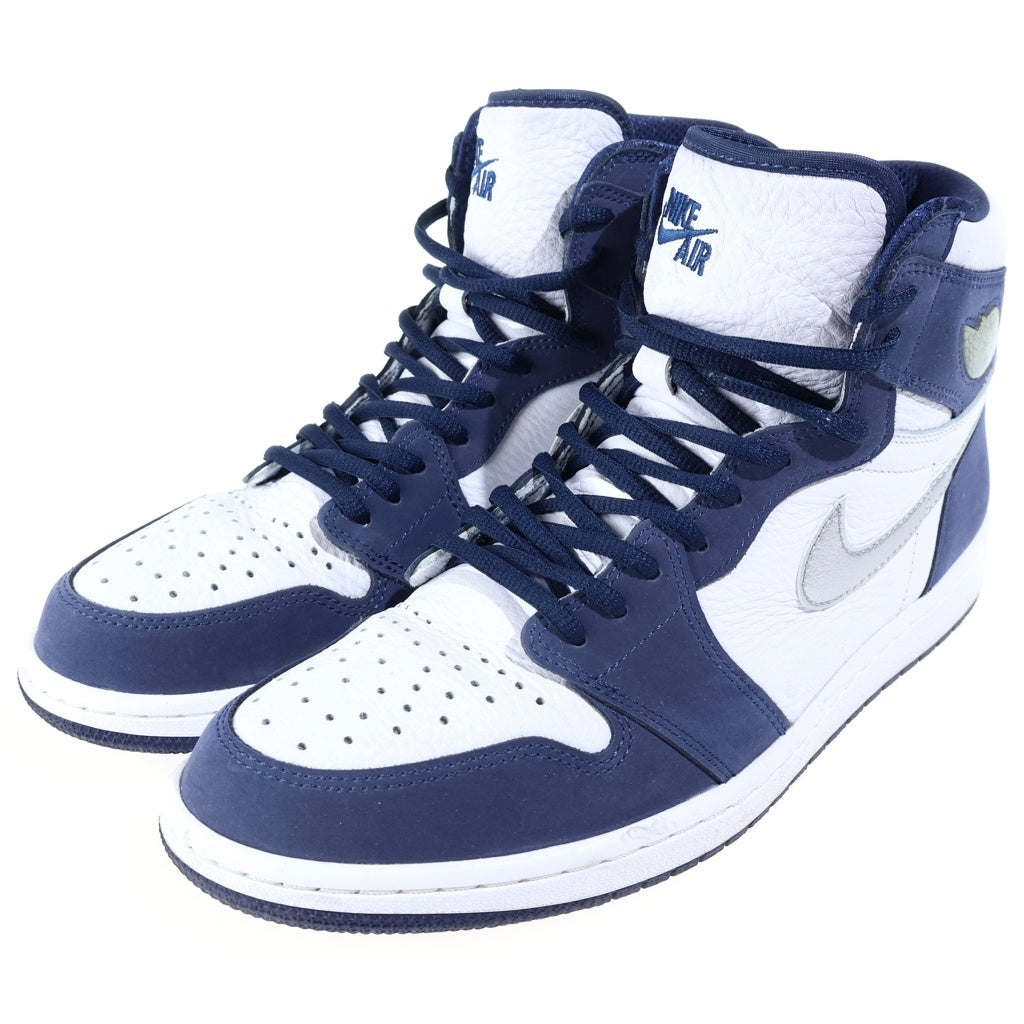 NIKE(ナイキ) AIR JORDAN 1 HIGH OG CO.JP MIDNIGHT NAVY 2020 エアジョーダン1 ミッドナイトネイビー ハイカットスニーカー ホワイト/ネイビー US10.5/28.5cm DC1788-100