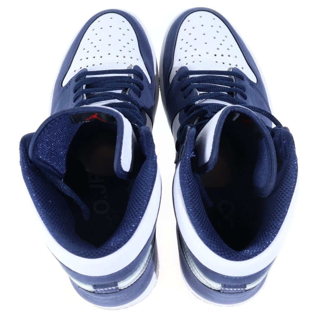 NIKE(ナイキ) AIR JORDAN 1 HIGH OG CO.JP MIDNIGHT NAVY 2020 エアジョーダン1 ミッドナイトネイビー ハイカットスニーカー ホワイト/ネイビー US10.5/28.5cm DC1788-100