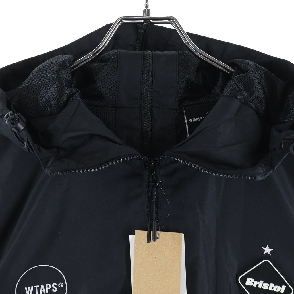 WTAPS(ダブルタップス) ×F.C.REAL BRISTOL SEPARATE PRACTICE JACKET エフシーレアルブリストル アニマル柄 ジップアップ ナイロンジャケット ブラック 172PSXRD-JKM01S FCRB-178118