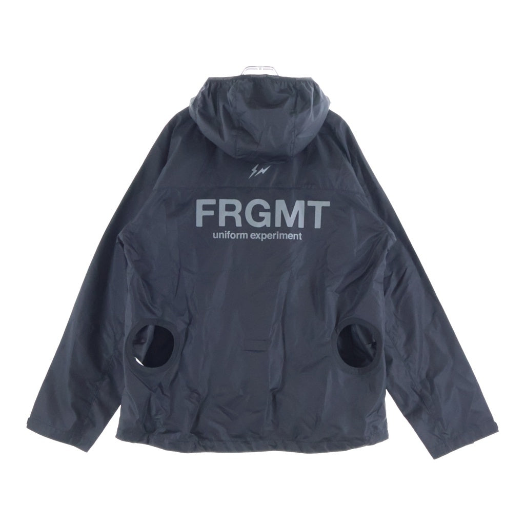 UNIFORM EXPERIMENT(ユニフォームエクスペリメント) 20SS BURTLE AIR CRAFT BLOUSON ロゴプリント バートル エアークラフト ナイロン ジップアップ ブルゾン ブラック UE-200108