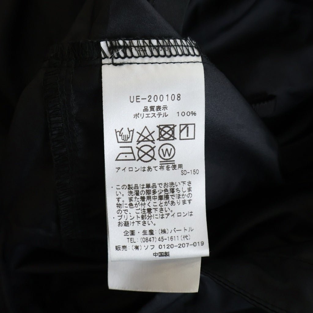 UNIFORM EXPERIMENT(ユニフォームエクスペリメント) 20SS BURTLE AIR CRAFT BLOUSON ロゴプリント バートル エアークラフト ナイロン ジップアップ ブルゾン ブラック UE-200108