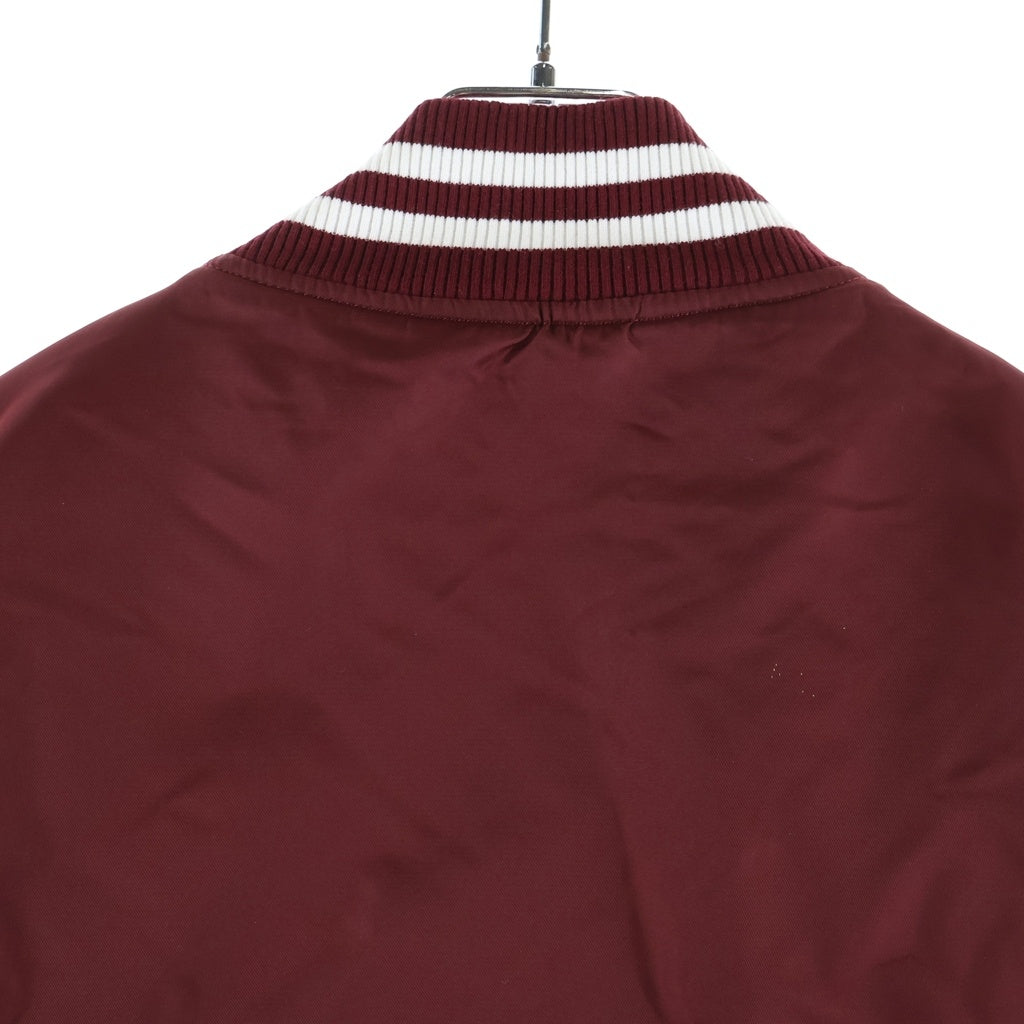 A BATHING APE(アベイシングエイプ) 22AW B.A.COLLEGIATE NYLON VARSITY JACKET カレッジ ナイロン ヴァーシティジャケット スタジャン レッド 001HJI301003M