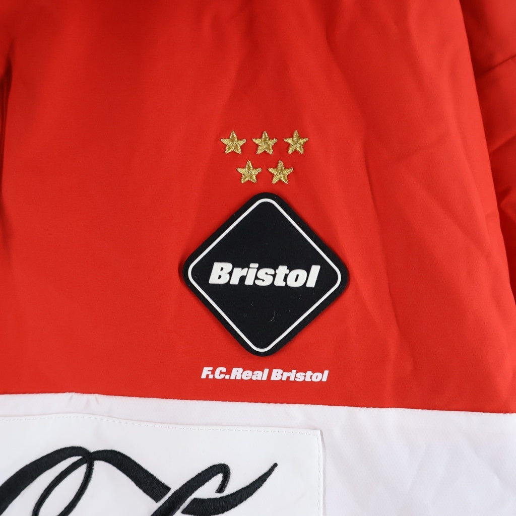 F.C.R.B.(エフシーアールビー) 20SS ×COCA-COLA HALF ZIP ANORAK コカコーラ ロゴエンブロイダリー ワッペン ナイロン ハーフジップ アノラック レッド FCRB-200002
