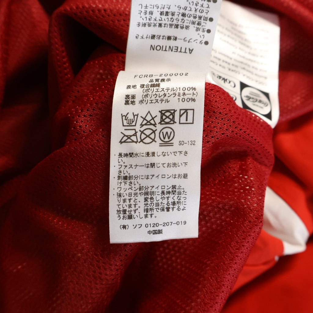 F.C.R.B.(エフシーアールビー) 20SS ×COCA-COLA HALF ZIP ANORAK コカコーラ ロゴエンブロイダリー ワッペン ナイロン ハーフジップ アノラック レッド FCRB-200002