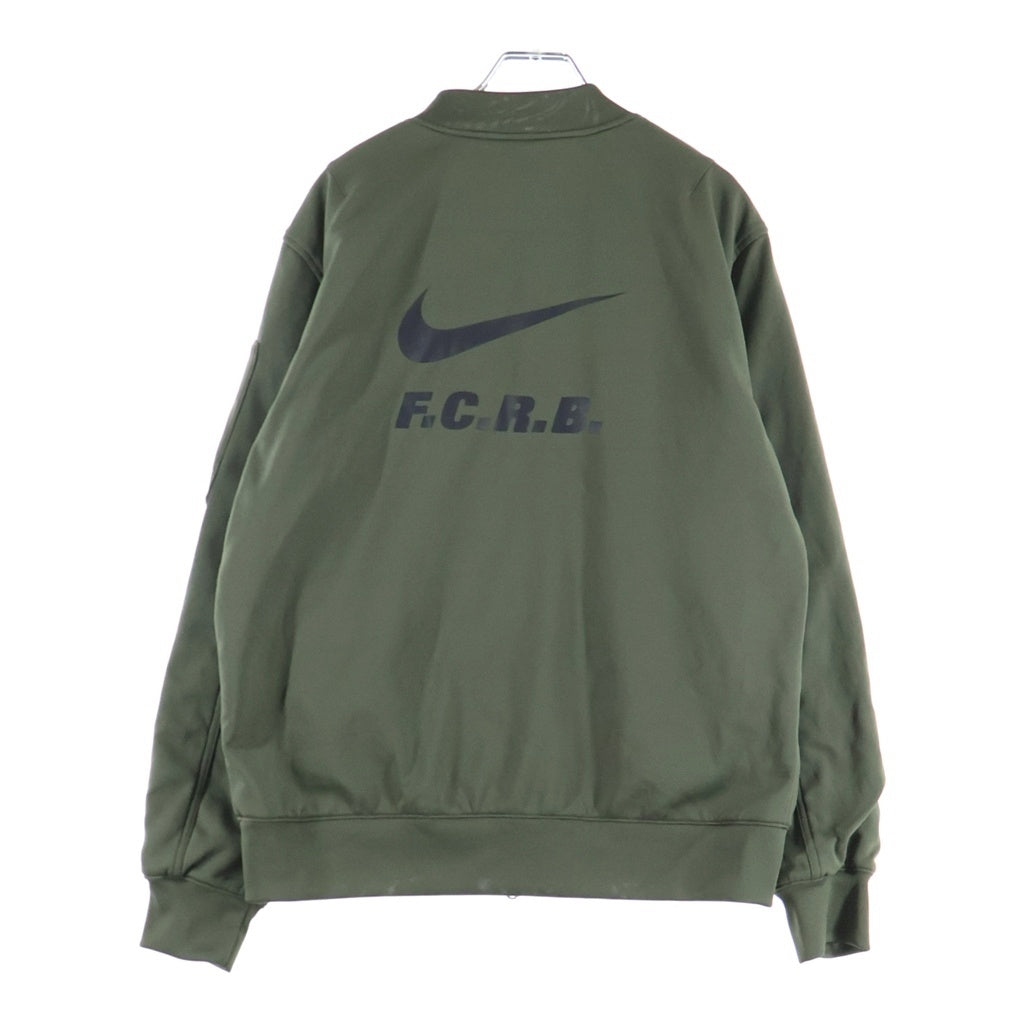 NIKE(ナイキ) 15SS ×F.C.R.B SDLN REVBL WARM UP JACKET ロゴエンブロイダリー ワッペン リバーシブル ウォームアップ ジャケット カーキ/イエロー 716117-710
