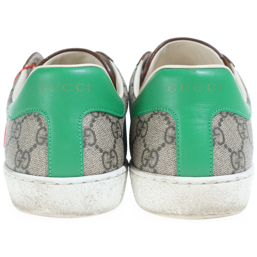 GUCCI(グッチ) ACE FAKE NOT エース フェイクノット GGキャンバス ローカットスニーカー ブラウン 636358
