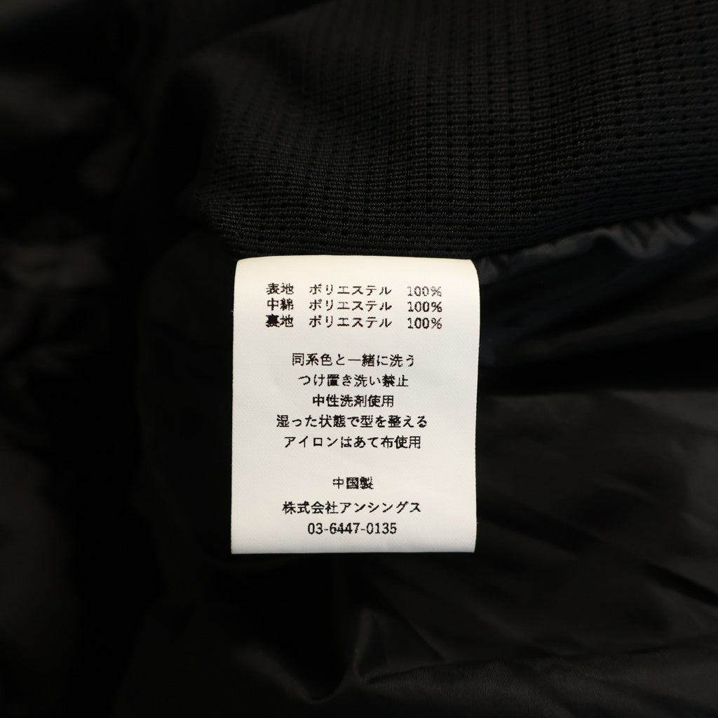 plllllleeeasse(プリーズ) 24AW PUFFER JACKET ロゴエンブロイダリー フーデッド パファー ダウンジャケット ブラック 24PLS-OT05