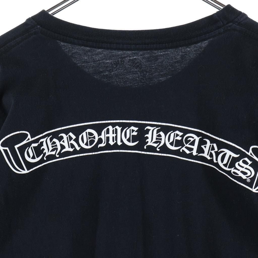 CHROME HEARTS(クロムハーツ) BACK SCROLL LABEL CH L/S T-SHIRT バックスクロールラベル アームロゴプリント クルーネック 長袖Tシャツ カットソー ブラック