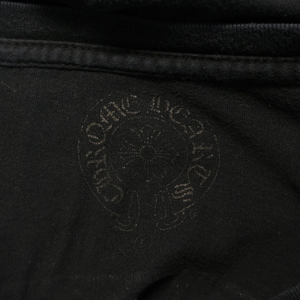 CHROME HEARTS(クロムハーツ) BACK SCROLL LABEL CH L/S T-SHIRT バックスクロールラベル アームロゴプリント クルーネック 長袖Tシャツ カットソー ブラック