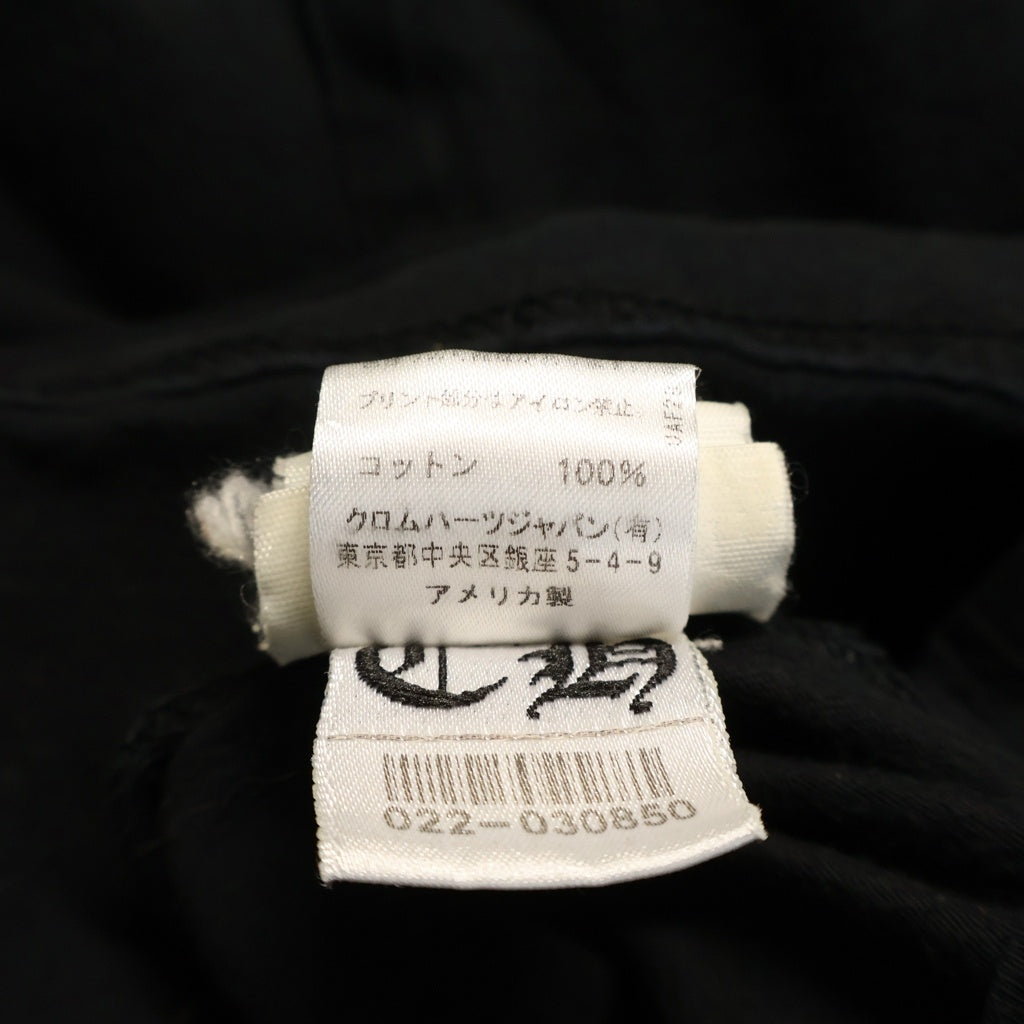 CHROME HEARTS(クロムハーツ) BACK SCROLL LABEL CH L/S T-SHIRT バックスクロールラベル アームロゴプリント クルーネック 長袖Tシャツ カットソー ブラック