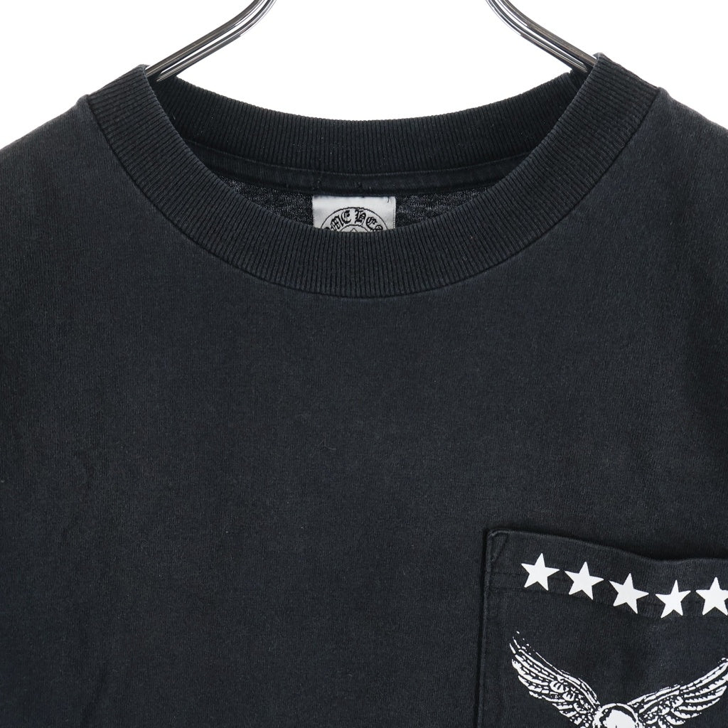 CHROME HEARTS(クロムハーツ) OLD FOTI HANDHORSEMAN TEE オールド ホースマンプリント クルーネック半袖Tシャツカットソー ブラック