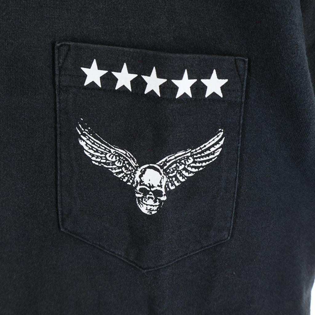 CHROME HEARTS(クロムハーツ) OLD FOTI HANDHORSEMAN TEE オールド ホースマンプリント クルーネック半袖Tシャツカットソー ブラック