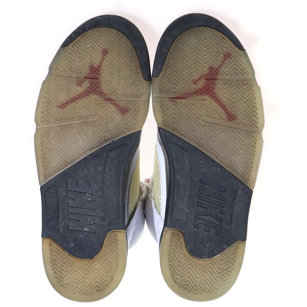 NIKE(ナイキ) AIR JORDAN 5 RETRO FIRE RED エアジョーダン レトロ ファイヤーレッド ハイカットスニーカー ホワイト/レッド US9.5/27.5cm DA1911-102