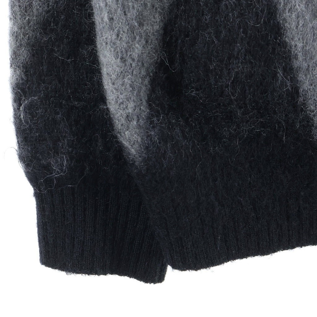 WACKO MARIA(ワコマリア) 20AW DAIAMOND MOHAIR CARDIGAN ダイヤモンド モヘア混 ニットカーディガン ブラック/グレー 20FW-WMK-KN13