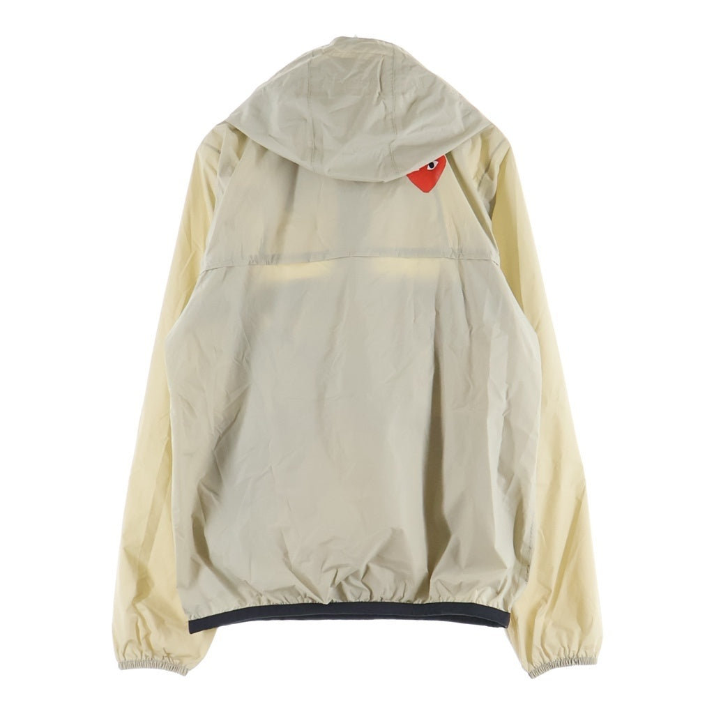 PLAY COMME des GARCONS(プレイコムデギャルソン) ×K-WAY ケーウェイ パッカブル ハーフジッププルオーバー フーデッドナイロンジャケット ベージュ AZ-J502-051