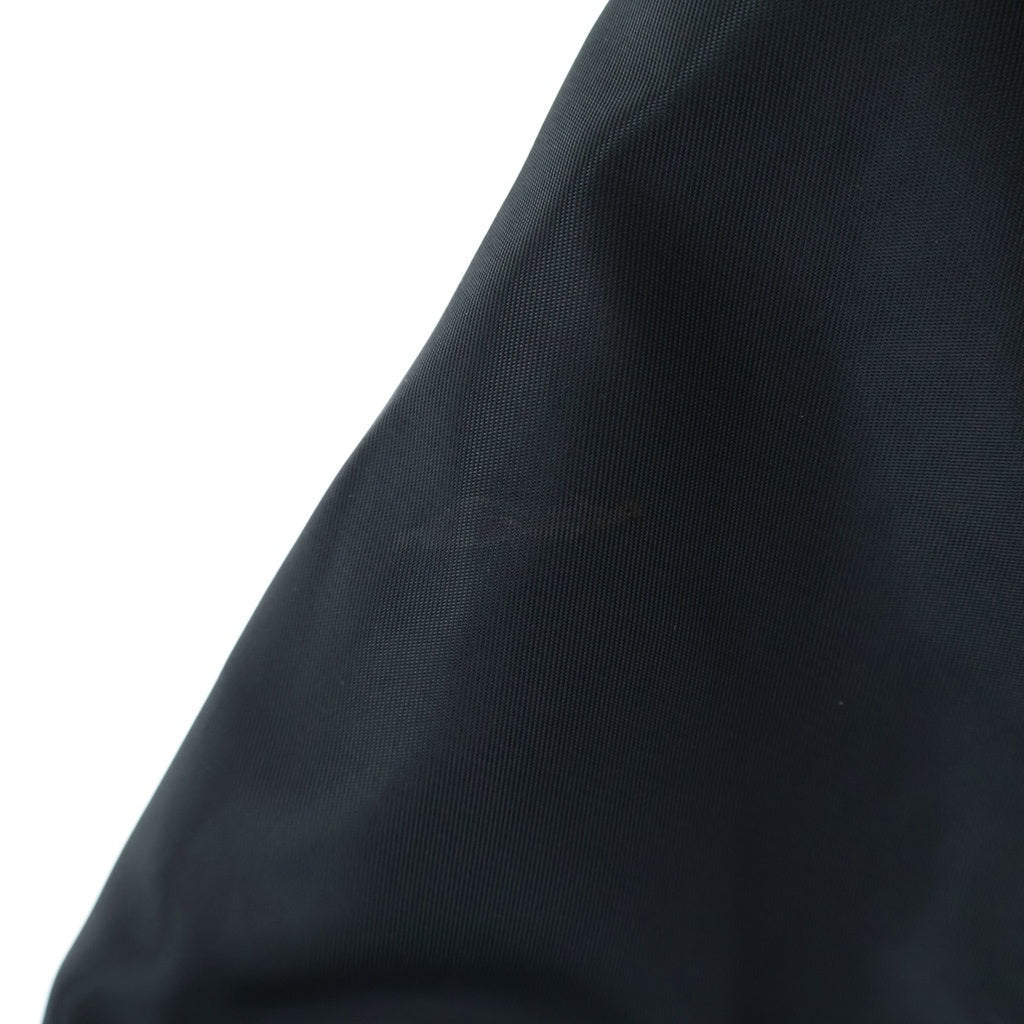 COMME des GARCONS(コムデギャルソン) AD2018 ニットスリーブ 裏地ボア ボタンダウン ロゴプリント ナイロンコーチジャケット ブラック SZ-J007