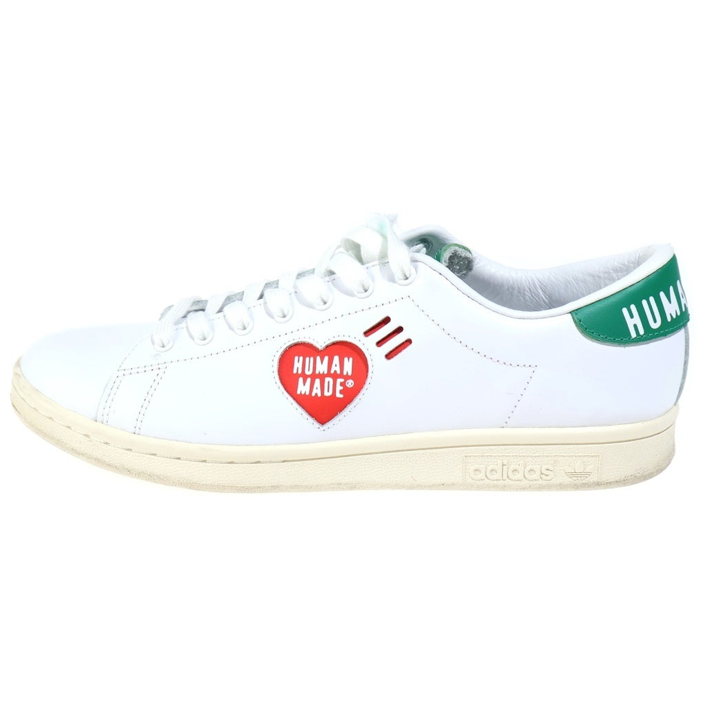 adidas(アディダス) ×HUMAN MADE STAN SMITH FOOTWEAR ヒューマンメイド スタンスミス フットウェア ローカットスニーカー ホワイト/グリーン US8/26cm FY0734