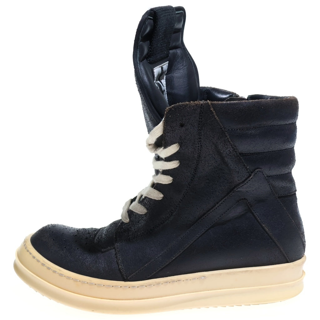 Rick Owens(リックオウエンス) GEOBASKET ジオバスケット ハイカットレザースニーカー レディース ブラック E15 4294