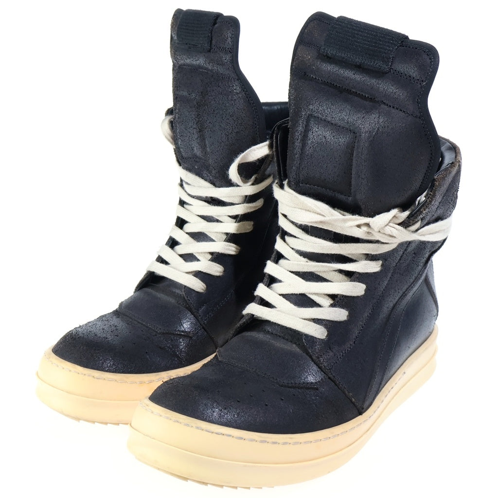 Rick Owens(リックオウエンス) GEOBASKET ジオバスケット ハイカットレザースニーカー レディース ブラック E15 4294