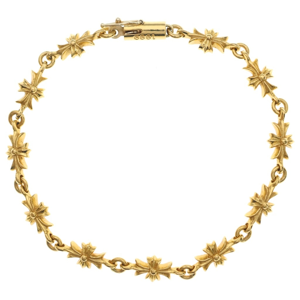 CHROME HEARTS(クロムハーツ) 22K TNY E CH PLS タイニーE CHプラス ブレスレット ゴールド BCA027