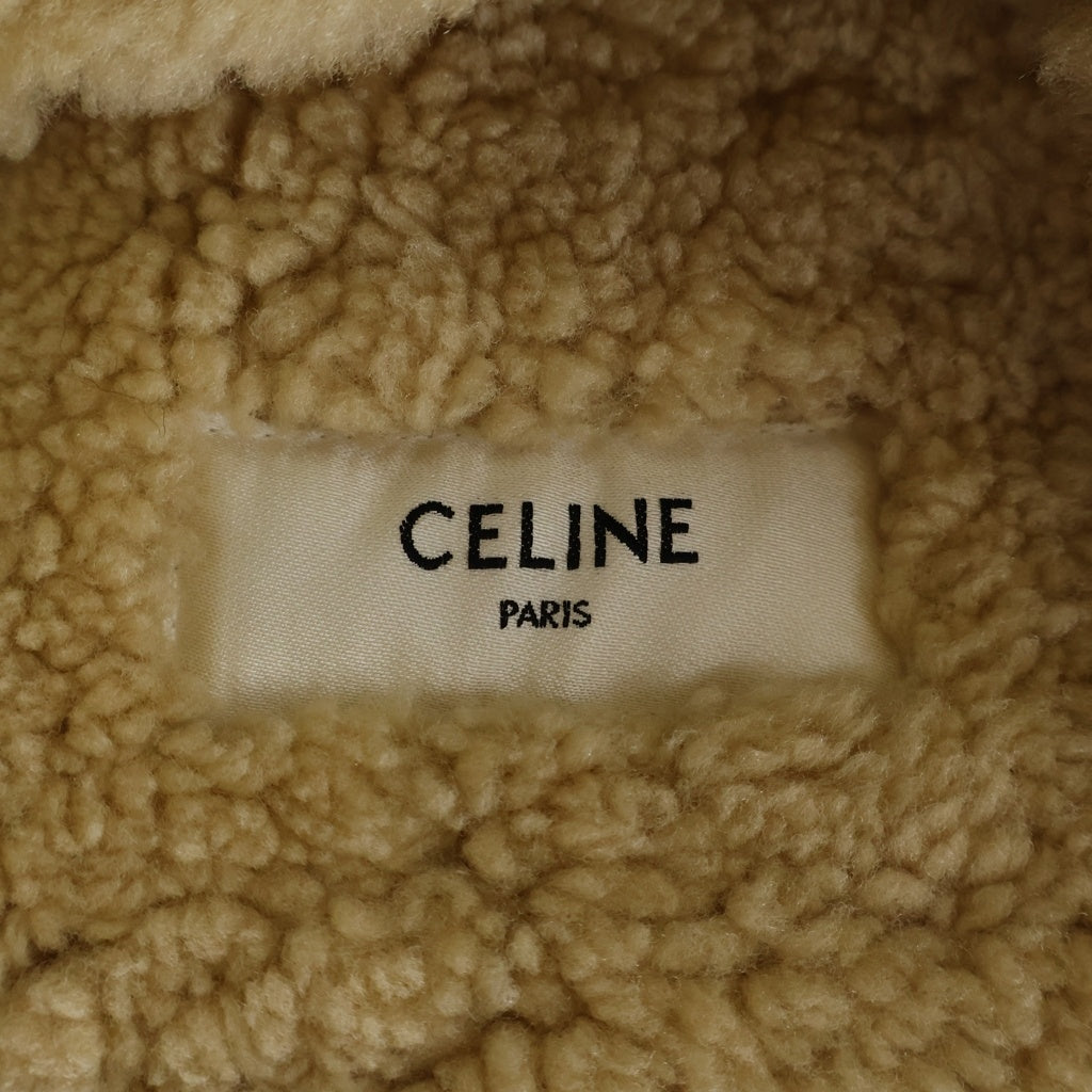 CELINE(セリーヌ) ラムスキン シアリング ムートンレザージャケット レディース ブラウン 2E453721G