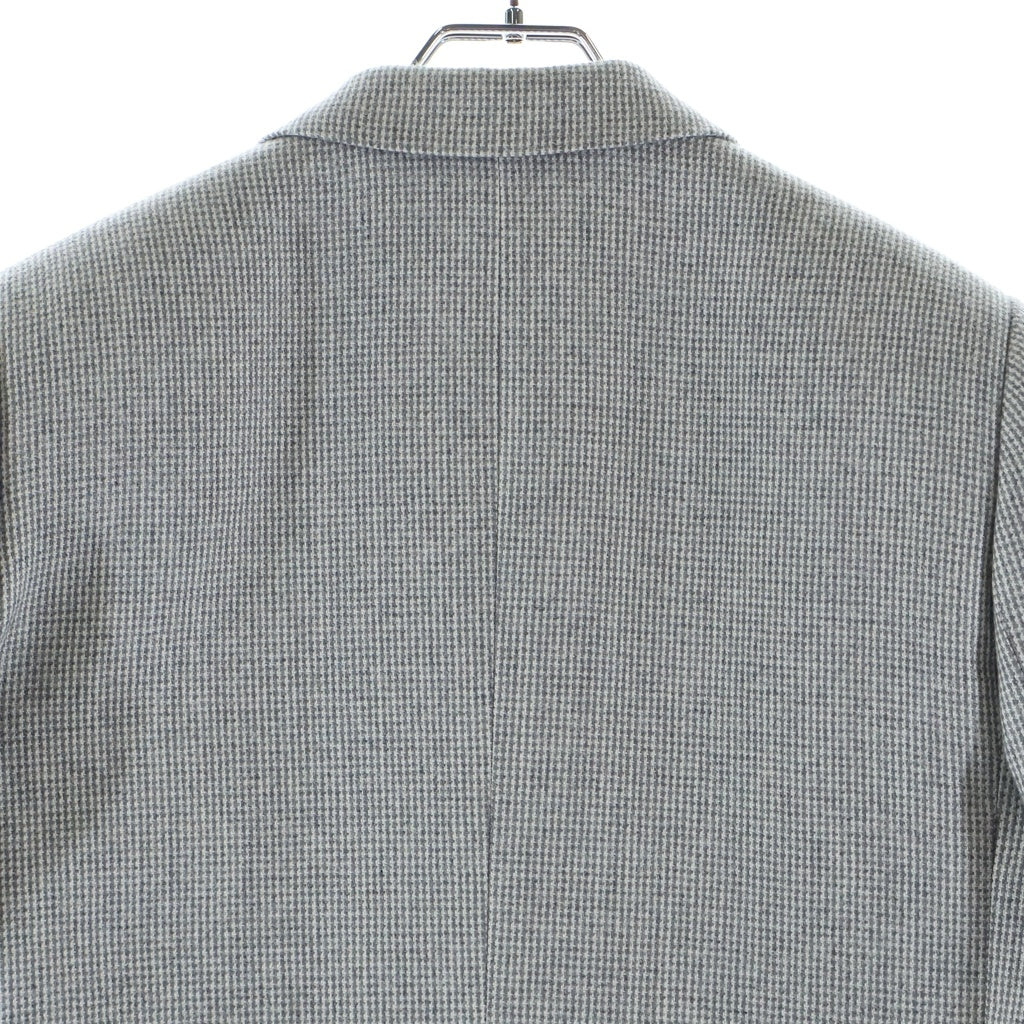 CELINE(セリーヌ) SORBONNE JACKET トリオンフボタン チェック柄 ソルボンヌジャケット レディース グレー RV0A50F85